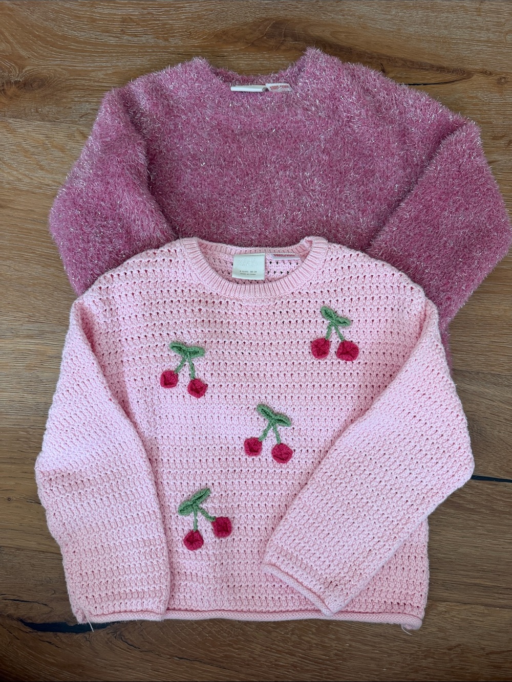 Zara Pink Sweaters Pair